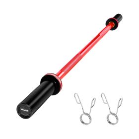 VEVOR 4FT Barbell Bar, Fits 2-Inch Weight Plates, Barbell Bar with Knurled Grip for Strength Training, Weightlifting, Squat, Deadlift, Bench Pres