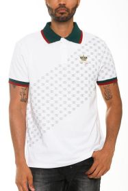 Version Couture Polo Button Down Shirt (Color: White, size: M)